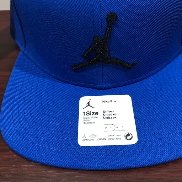 Jordan, Nike Pro Hat, AR2118-480, Blue & Black - Picture 2 of 11